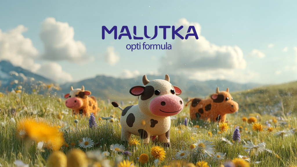 Кадр з ШІ-казки про нову суміш Malutka opti formula